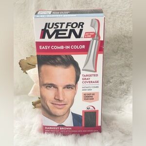 New with tags JUST FOR MEN EASY COMB IN COLOR Darkest Brown Hair Color